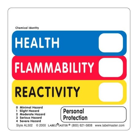 American Labelmark Co LabelMaster AL502 Standard Hazcom (THIS) Label, 4" x 4", Paper, 500/Roll AL502